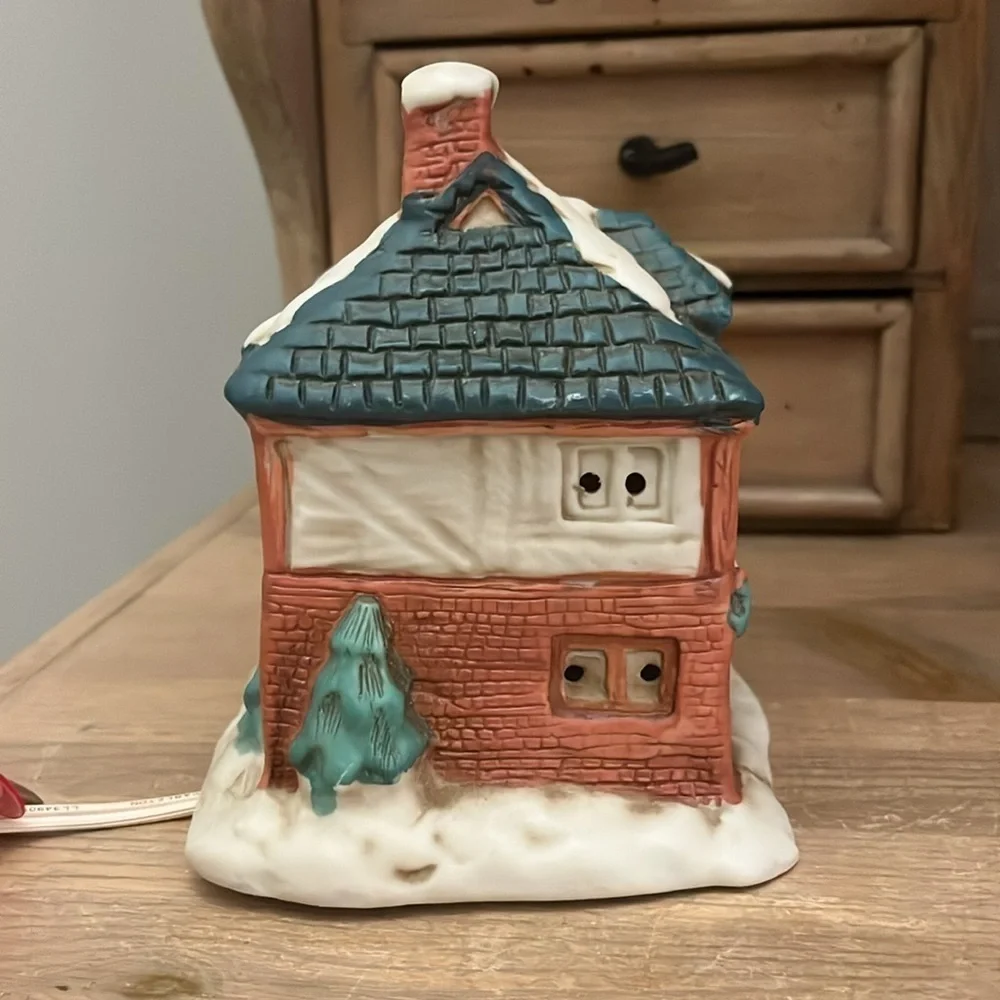 Kurt Adler Dickens Cottage Bakery Lighted House 1989 Collectible Ceramic Vintage
